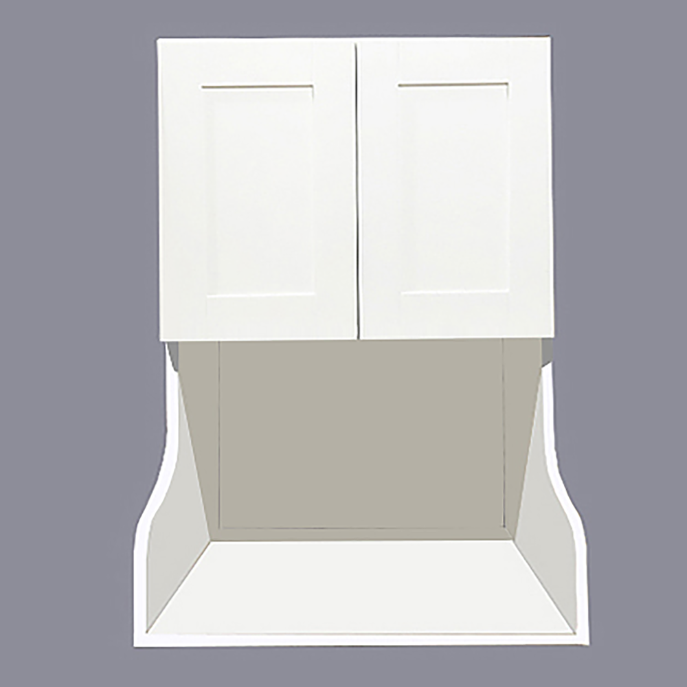 White Shaker Wall Microwave Cabinet