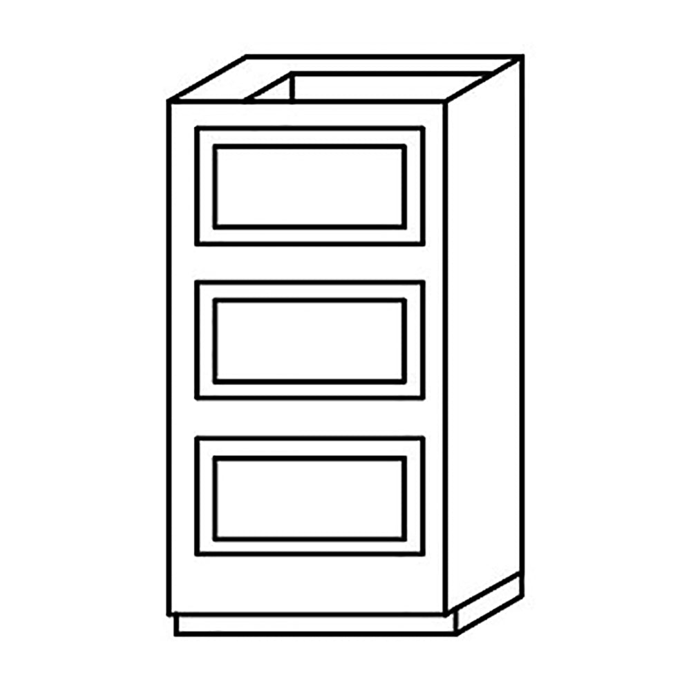 Ivory White Drawer Base Cabinet 12-24@