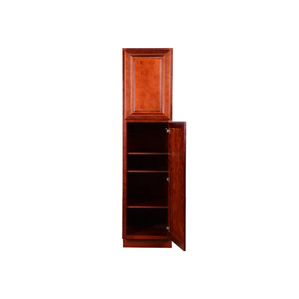 Cherry Rope Pantry Cabinet with Two Doors