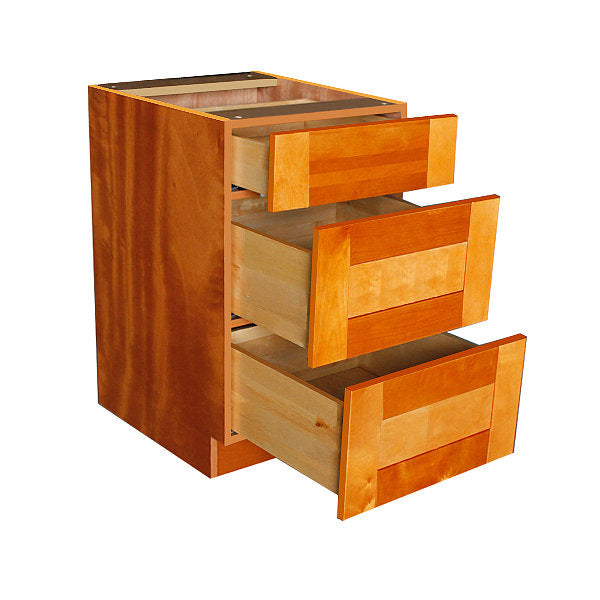 Honey Spice Drawer Base Cabinet 12-24