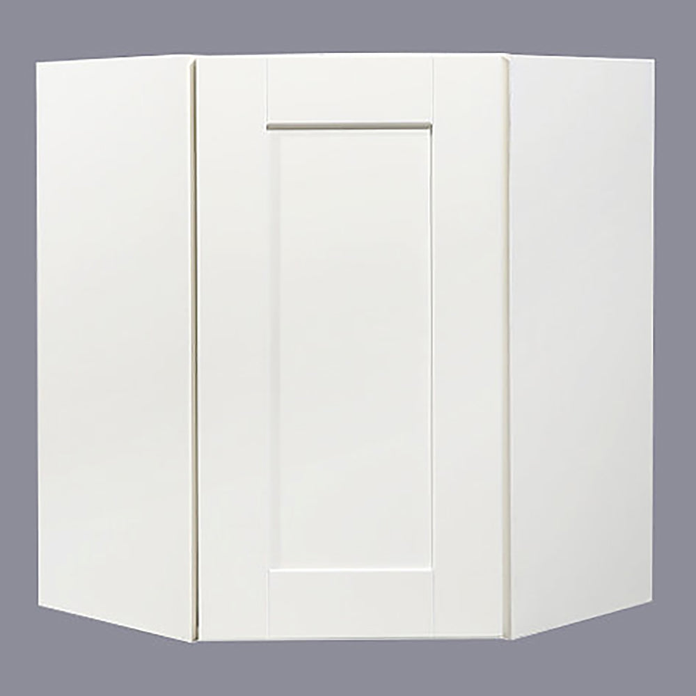 White Shaker Wall Diagonal Cabinet