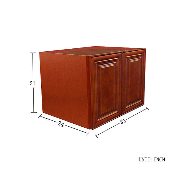 Cherry Maple Wall Cabinet 24 Deep 21H