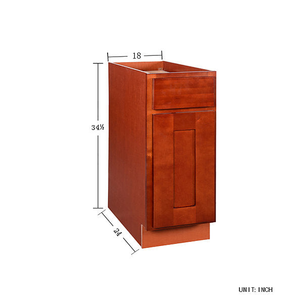 Cherry Shaker Base Cabinet 09-18