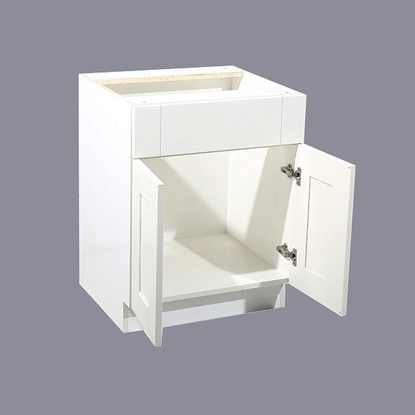 White Shaker Sink Base Cabinet 27-33