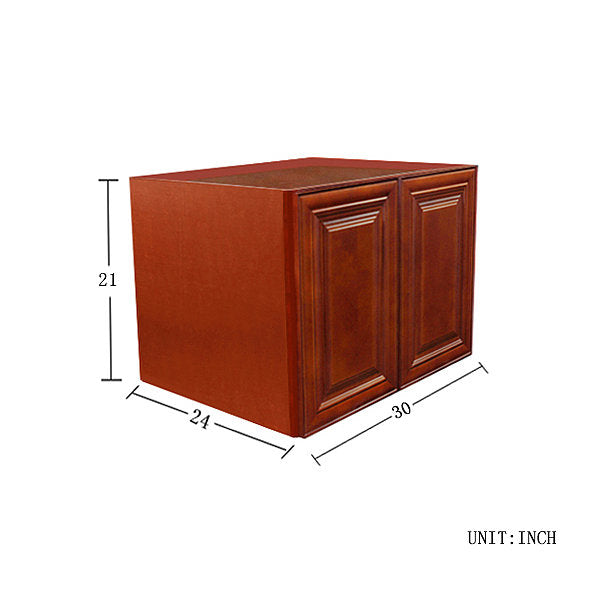 Cherry Maple Wall Cabinet 24 Deep 21H