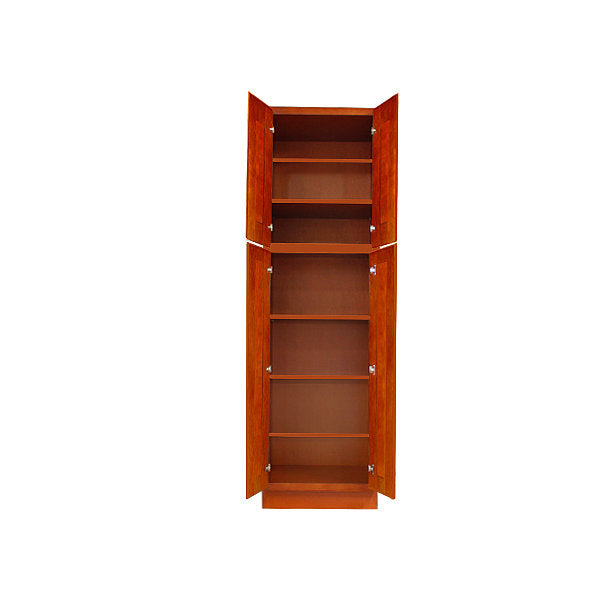 Cherry Shaker Pantry Cabinet with Four Doors