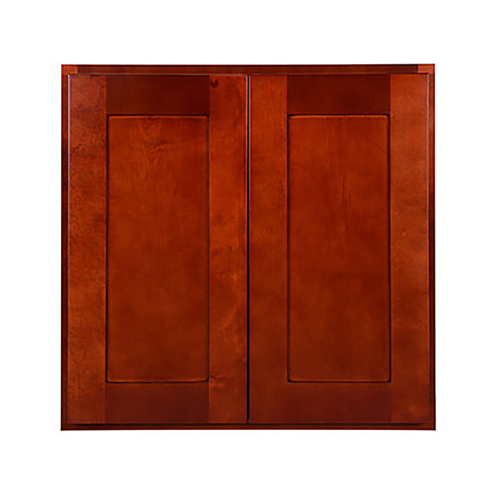 Cherry Shaker Wall Cabinet with Two Doors 24”H