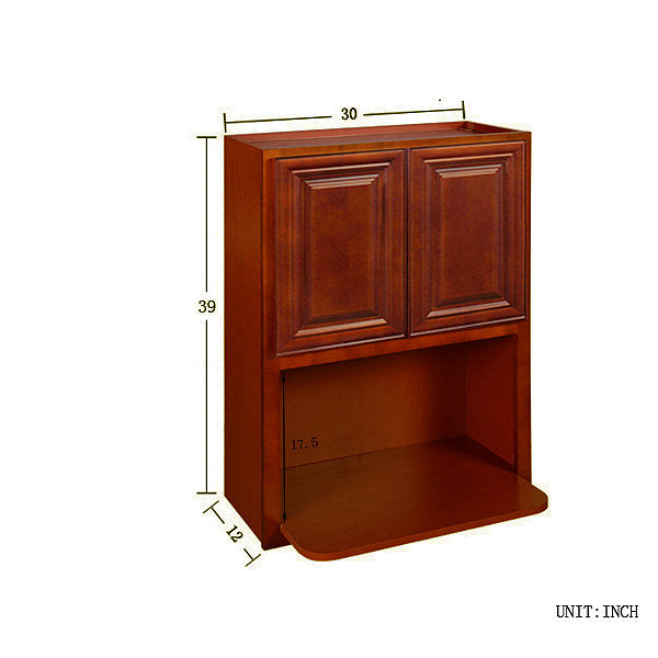 Cherry Maple Wall Microwave Cabinet@