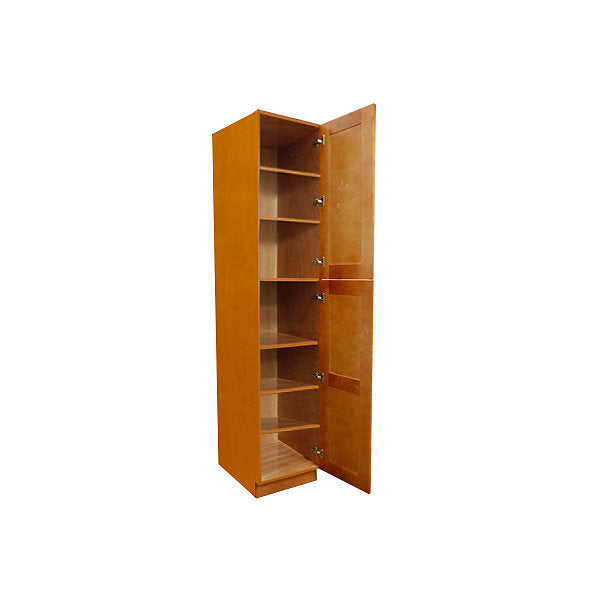 Honey Spice Pantry Cabinet with Two Doors