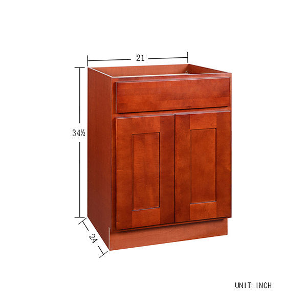 Cherry Shaker Base Cabinet 21-30