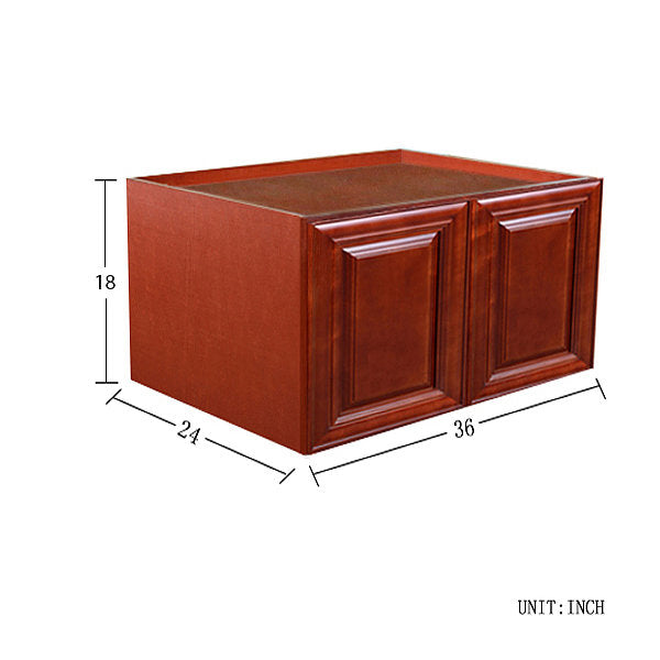 Cherry Maple Wall Cabinet 24 Deep 18H @