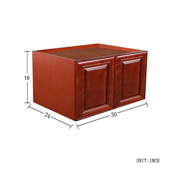 Cherry Maple Wall Cabinet 24 Deep 18H @