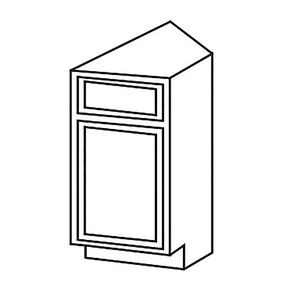 Ivory White Base End Angle Cabinet with One Door@