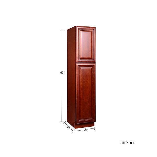 Cherry Maple Pantry Cabinet with Two Doors @