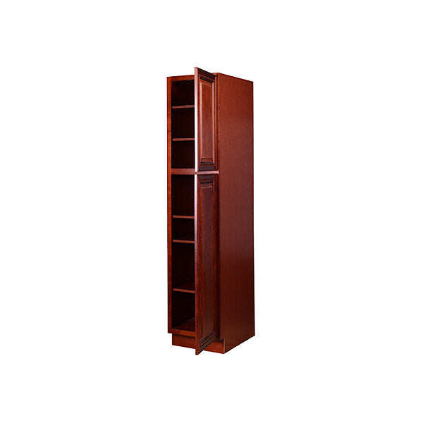 Cherry Rope Pantry Cabinet with Two Doors