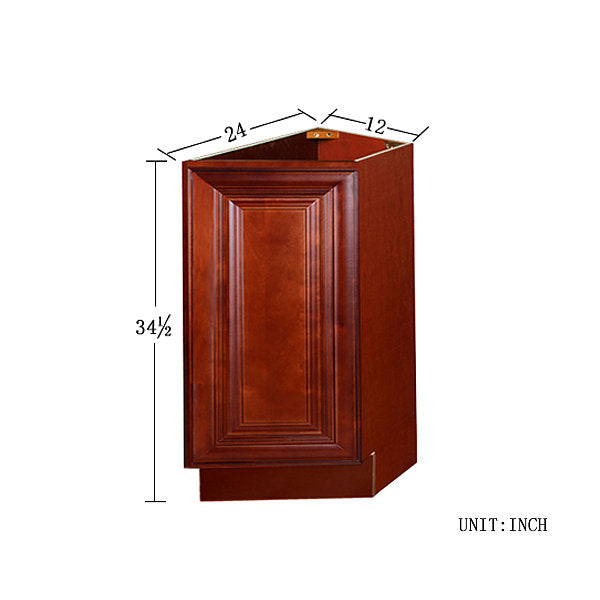 Cherry Maple Base End Angle Cabinet with One Door @