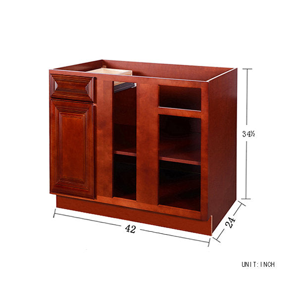 Cherry Maple Base Blind Cabinet 36-42 LR