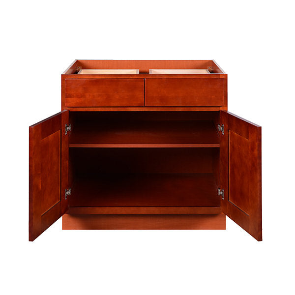 Cherry Shaker Base Cabinet 33-36