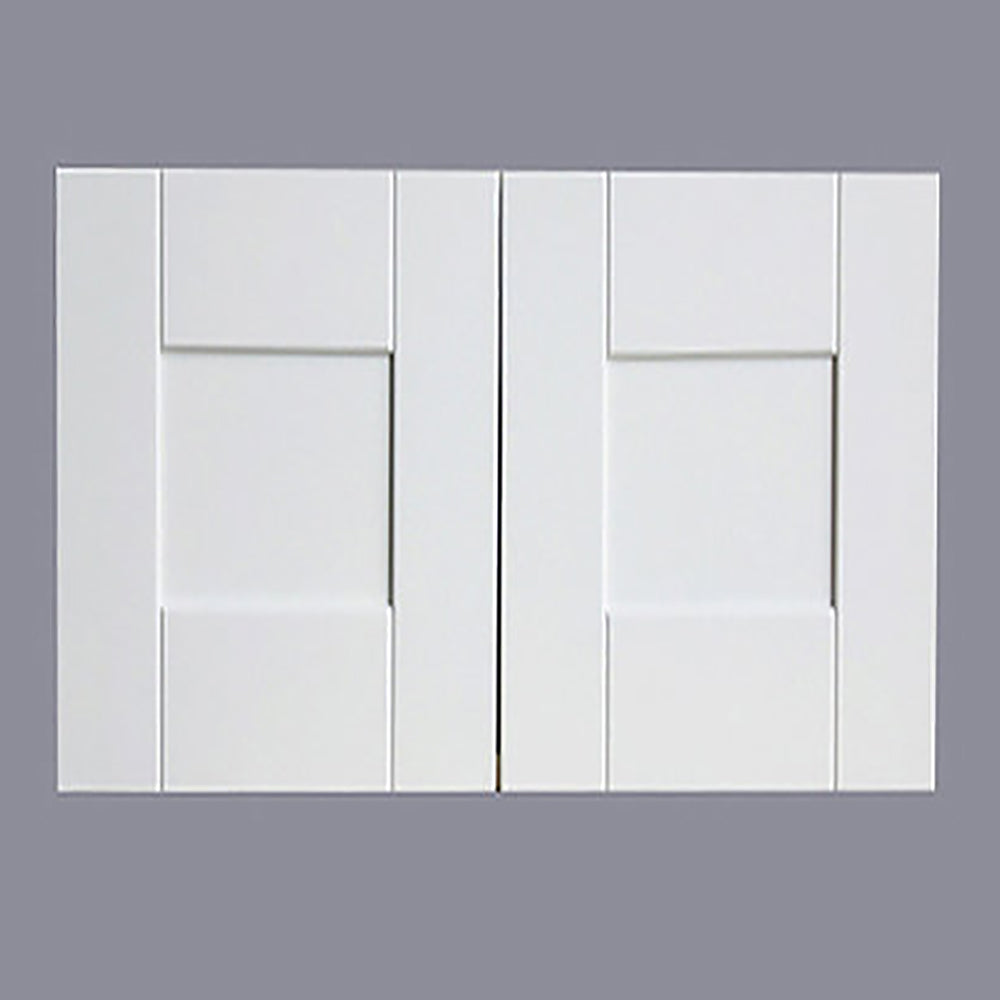 White Shaker Wall Cabinet with Two Doors 18”H