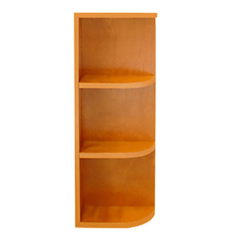 Honey Spice Wall End Open Shelf