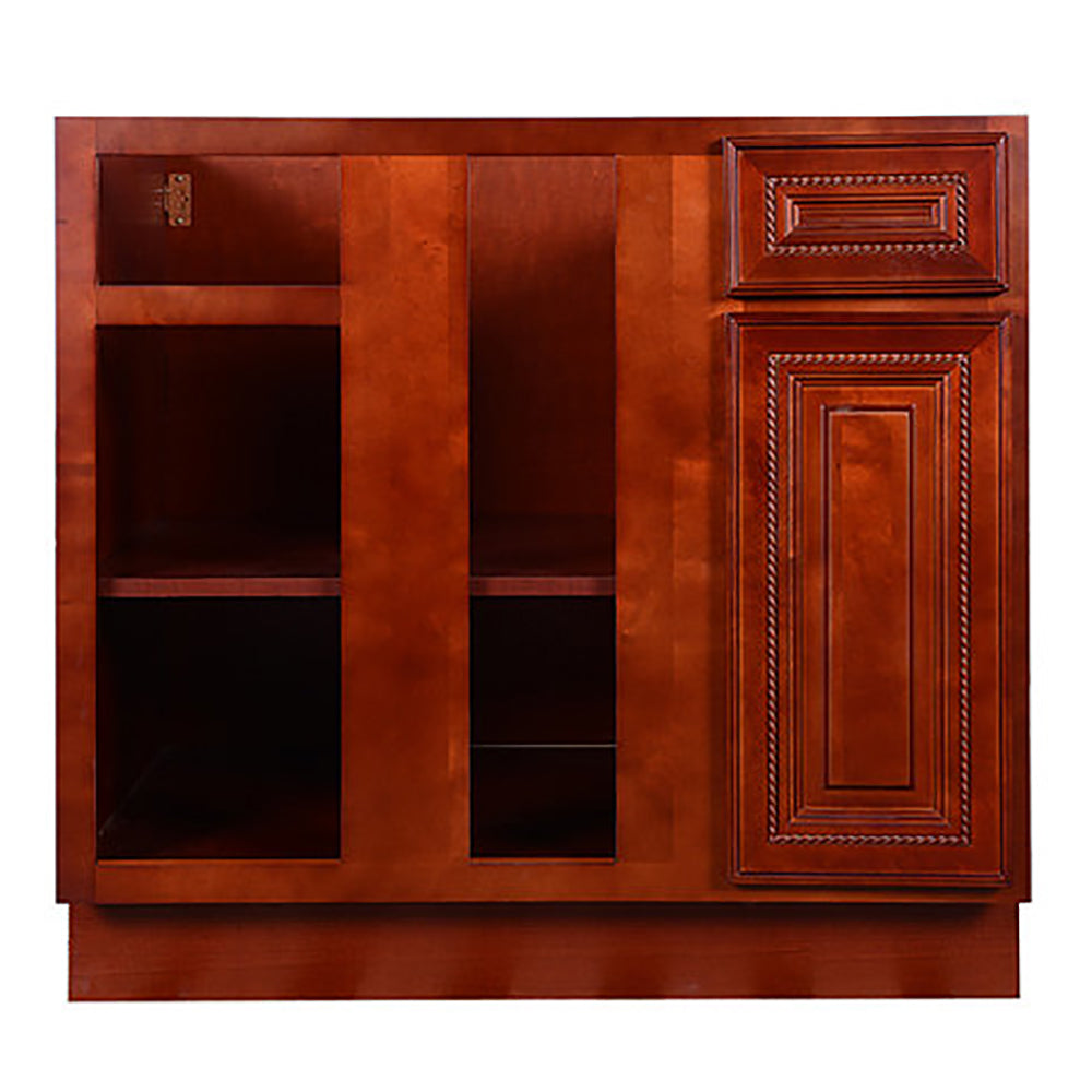 Cherry Rope Base Blind Cabinet 36-42 LR