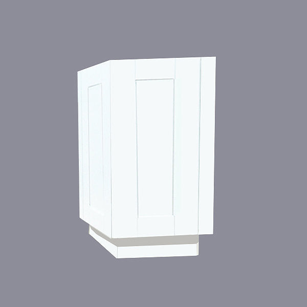 White Shaker Base End Cabinet with Two Doors