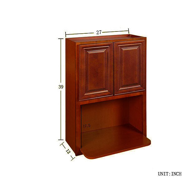 Cherry Maple Wall Microwave Cabinet@