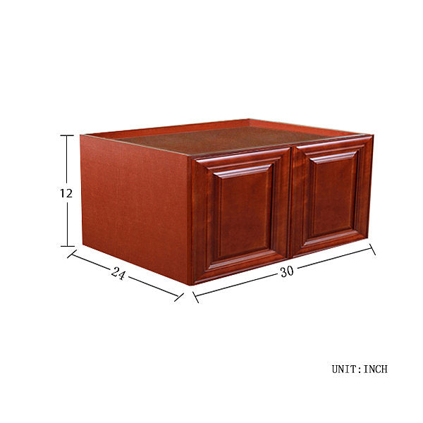 Cherry Maple Wall Cabinet 24 Deep 12H @