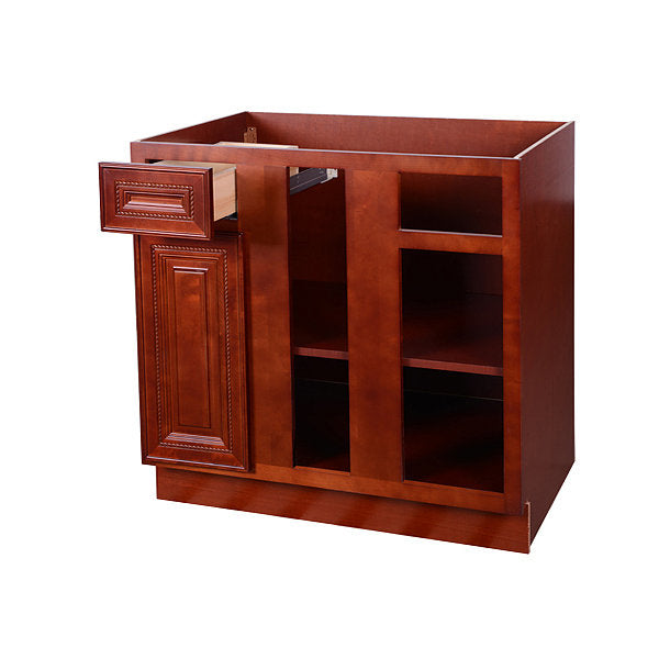 Cherry Rope Base Blind Cabinet 36-42 LR