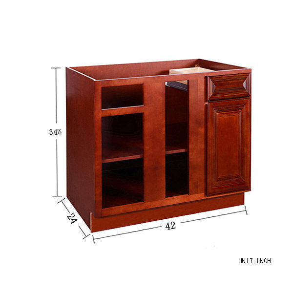 Cherry Maple Base Blind Cabinet 36-42 LR