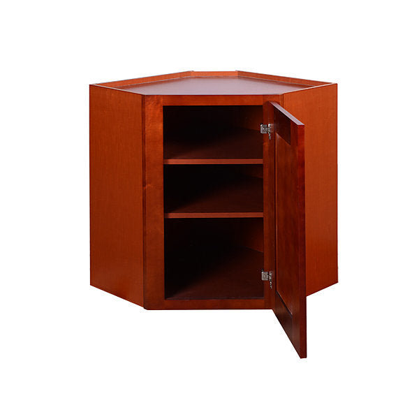 Cherry Shaker Wall Diagonal Cabinet