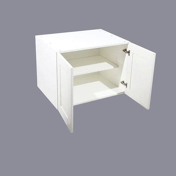 White Shaker Wall Cabinet with Two Doors 24”H