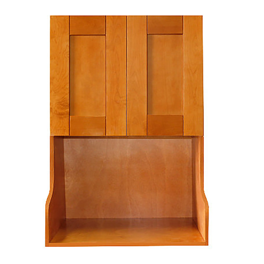 Honey Spice Wall Microwave Cabinet