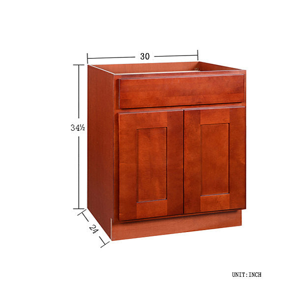 Cherry Shaker Base Cabinet 21-30