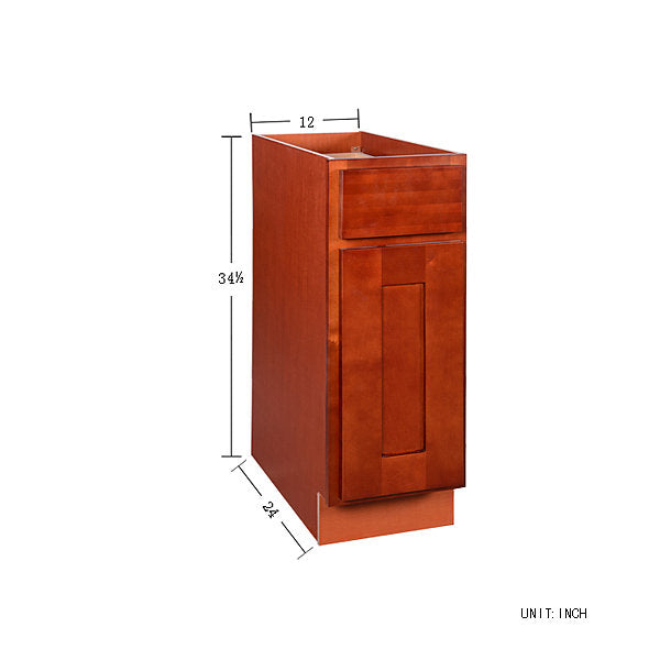 Cherry Shaker Base Cabinet 09-18