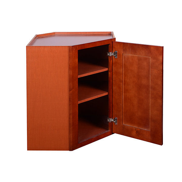 Cherry Shaker Wall Diagonal Cabinet