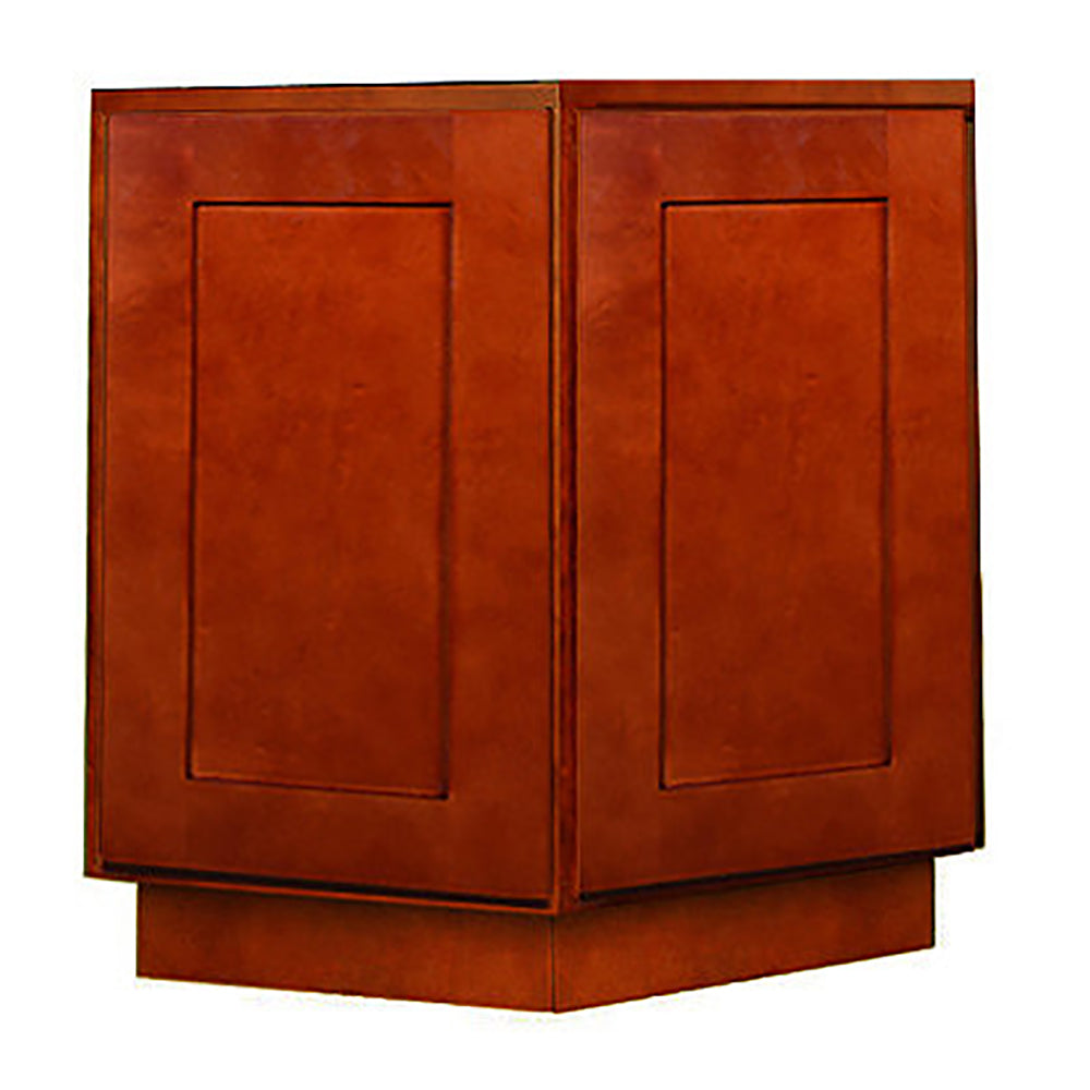 Cherry Shaker Base End Cabinet with Two Doors