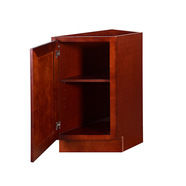 Cherry Rope Base End Cabinet with One Door