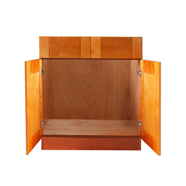 Honey Spice Sink Base Cabinet with Two Drawers & Two Doors