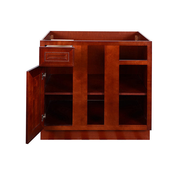 Cherry Rope Base Blind Cabinet 36-42 LR