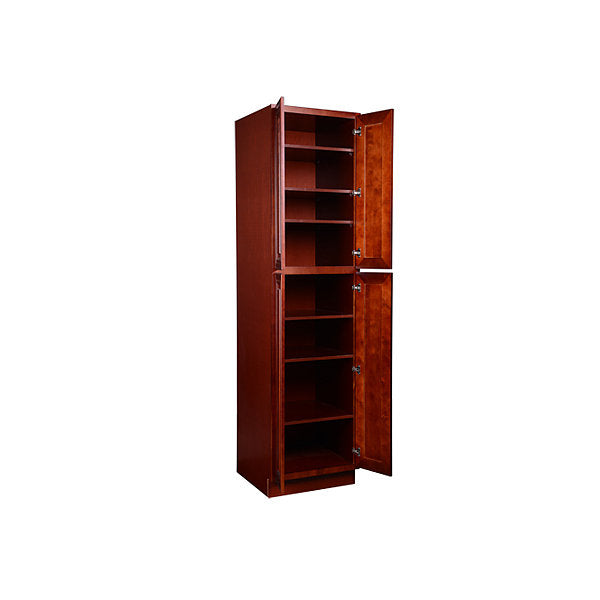 Cherry Rope Pantry Cabinet with Four Doors