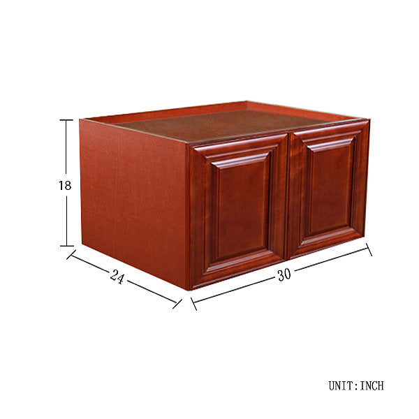 Cherry Maple Wall Cabinet 24 Deep 18H @