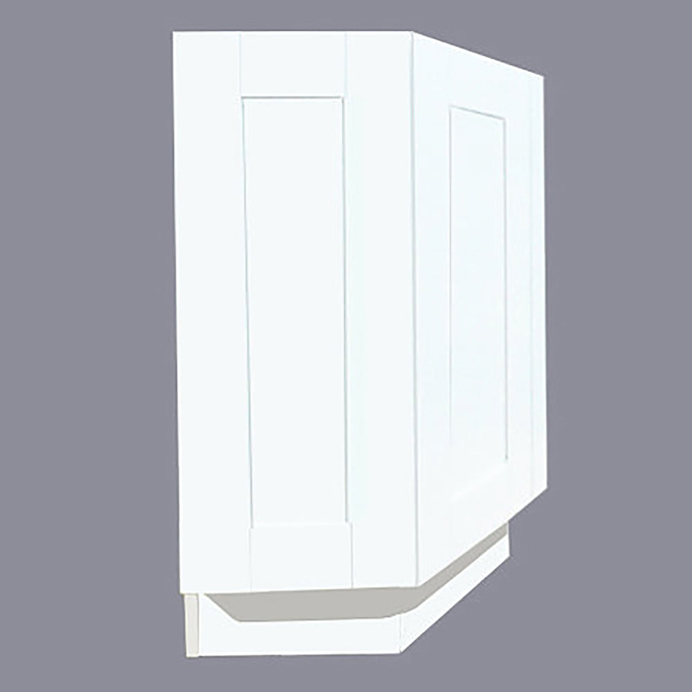 White Shaker Base End Cabinet with Two Doors