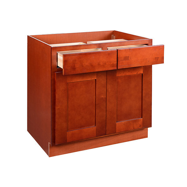 Cherry Shaker Base Cabinet 33-36