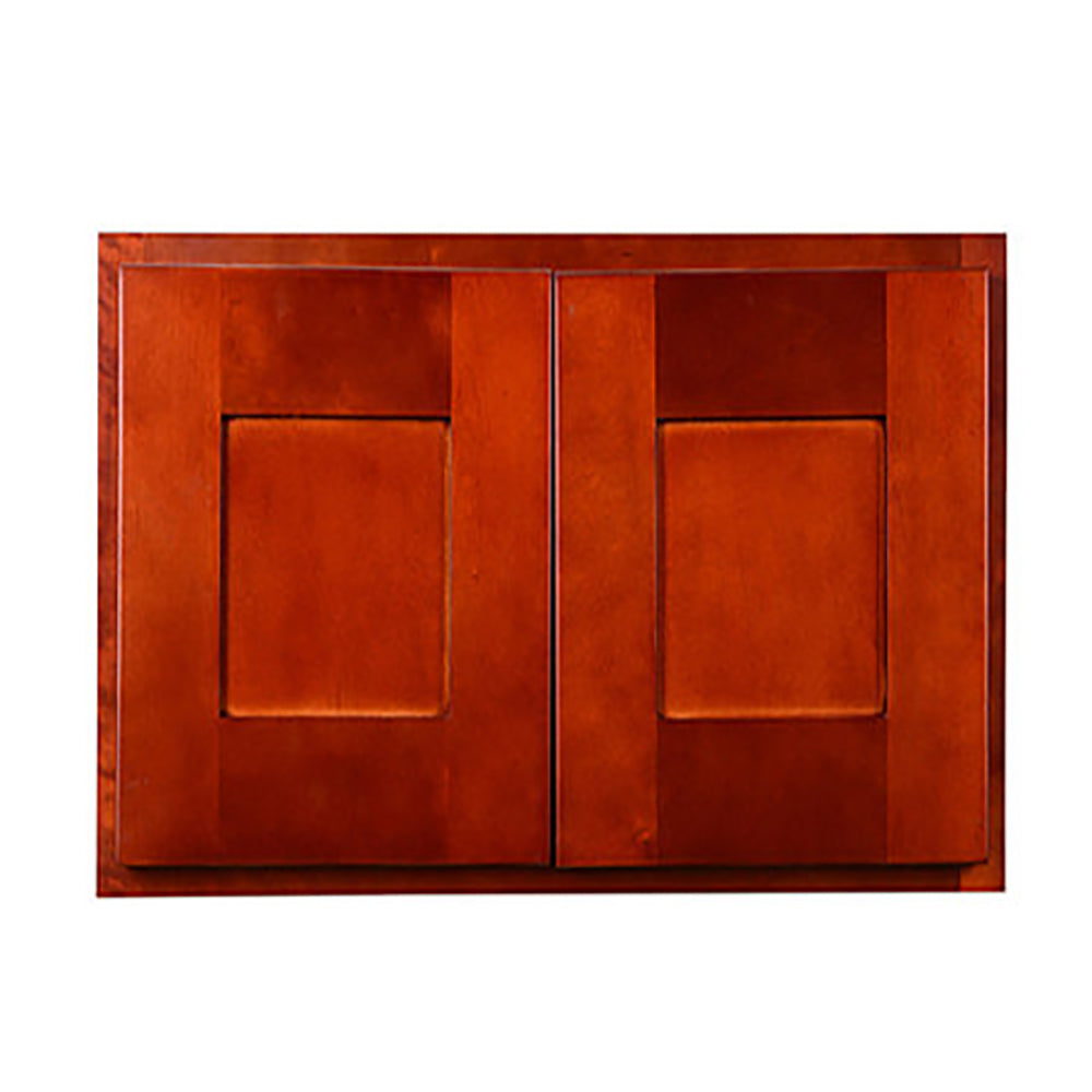 Cherry Shaker Wall Cabinet with Two Doors 18”H