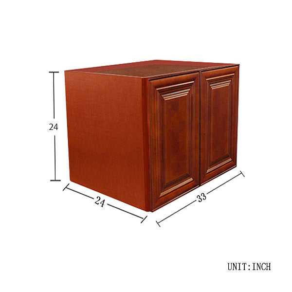 Cherry Maple Wall Cabinet 24 Deep 24H