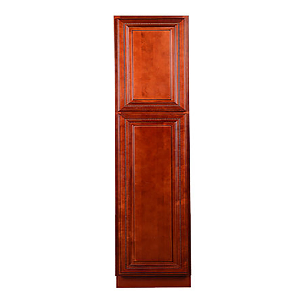 Cherry Rope Pantry Cabinet with Two Doors