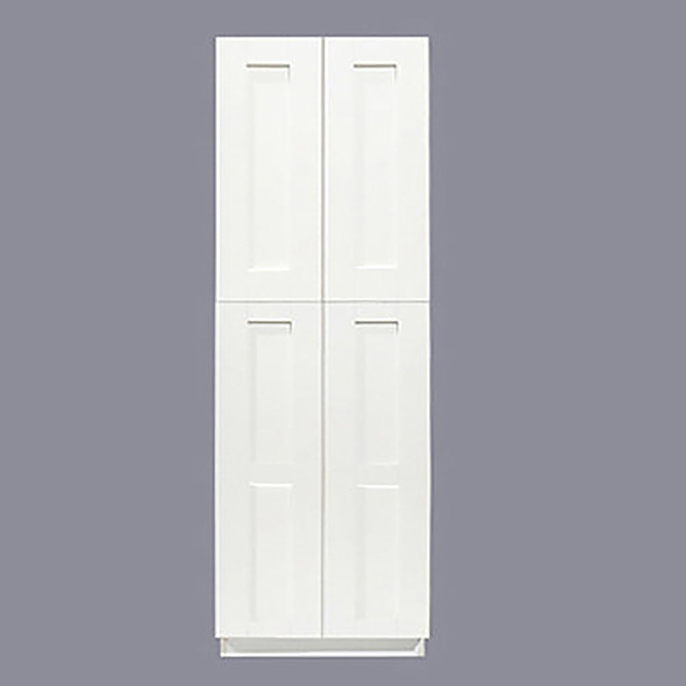 White Shaker Pantry Cabinet with Four Doors