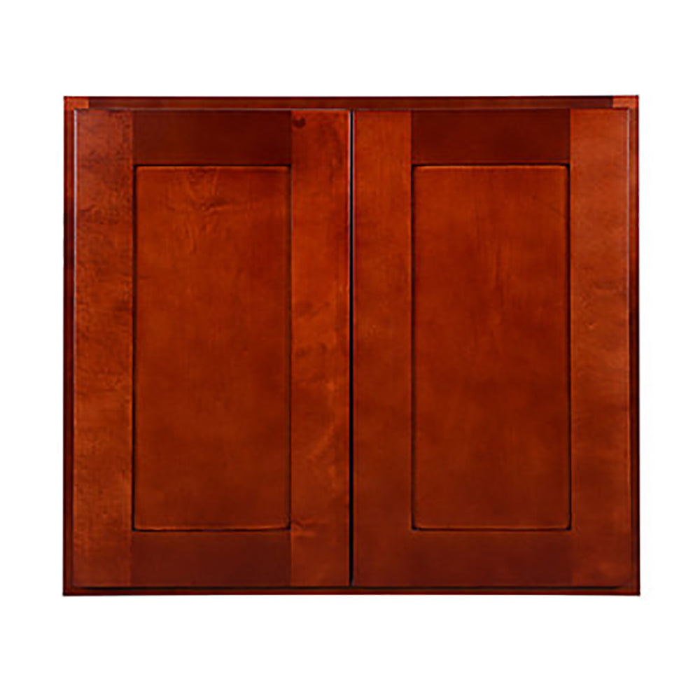 Cherry Shaker Wall Cabinet with Two Doors 21”H