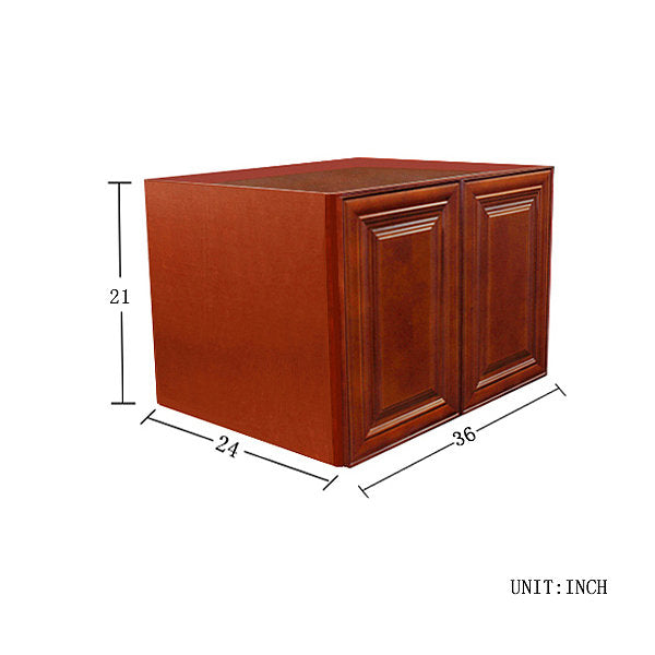 Cherry Maple Wall Cabinet 24 Deep 21H